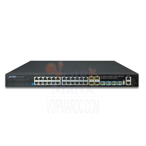 Layer 3 Gigabit Routing for Enterprise-level Switch, Stackable Managed supports and 4 extra 10G SFP+ uplink XGS3-24042